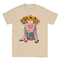 Mushroom sunflower pig with gemstone Classic Tee - RanaPortraitStore