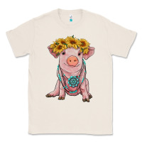 Natural sunflower pig with gemstone Classic Tee - RanaPortraitStore