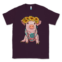 Plum sunflower pig with gemstone Classic Tee - RanaPortraitStore