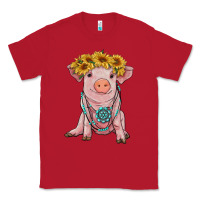 Red sunflower pig with gemstone Classic Tee - RanaPortraitStore