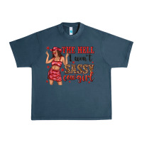 Midnight Navy the hell i wont sassy cowgirl Urban Heavy Tee - texasbilliewilder