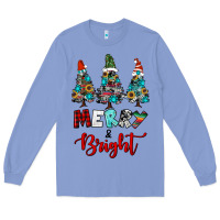 Colony Blue western trees merry and bright christmas Long Sleeve Tee - RanaPortraitStore