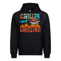 Black chillin and grilling Urban Hoodie - MaliasSmallBusiness
