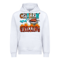 White chillin and grilling Urban Hoodie - MaliasSmallBusiness