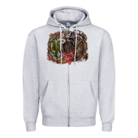 Heather Grey western Zipper Hoodie - SublimationCraftShop