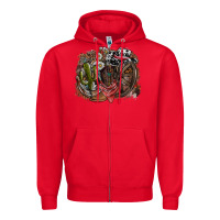Red western Zipper Hoodie - SublimationCraftShop