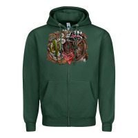Sports Green western Zipper Hoodie - SublimationCraftShop