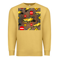 Antique Gold asphalt paver seamless pattern Premium Sweatshirt - BundleAndBundleShop