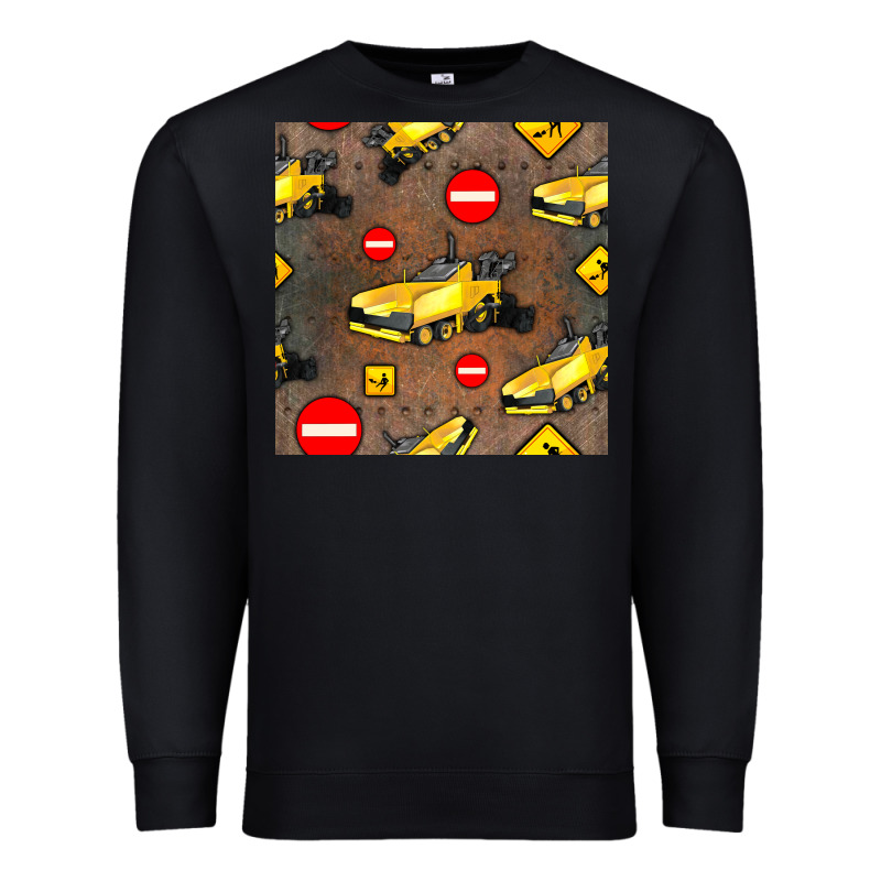 Asphalt Paver Seamless Pattern Premium Sweatshirt by BundleAndBundleShop | Teevron