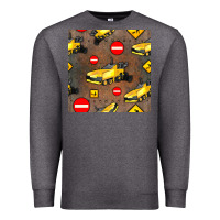 Charcoal Heather asphalt paver seamless pattern Premium Sweatshirt - BundleAndBundleShop
