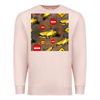 Pale Pink asphalt paver seamless pattern Premium Sweatshirt - BundleAndBundleShop
