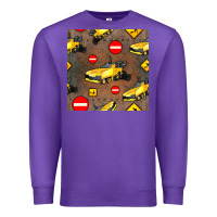 Purple asphalt paver seamless pattern Premium Sweatshirt - BundleAndBundleShop