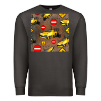 Smoke asphalt paver seamless pattern Premium Sweatshirt - BundleAndBundleShop