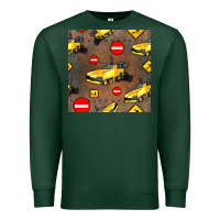 Sports Green asphalt paver seamless pattern Premium Sweatshirt - BundleAndBundleShop