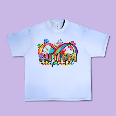 Autism Acceptance Urban Heavy Tee Designed By Zillion Design Studio