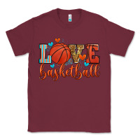 Burgundy love basketball Classic Tee - Zillion Design Studio