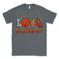 Charcoal Heather love basketball Classic Tee - Zillion Design Studio