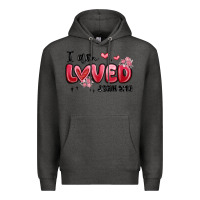 Charcoal Heather i am loved john 3 16 Premium Hoodie - MaliasSmallBusiness