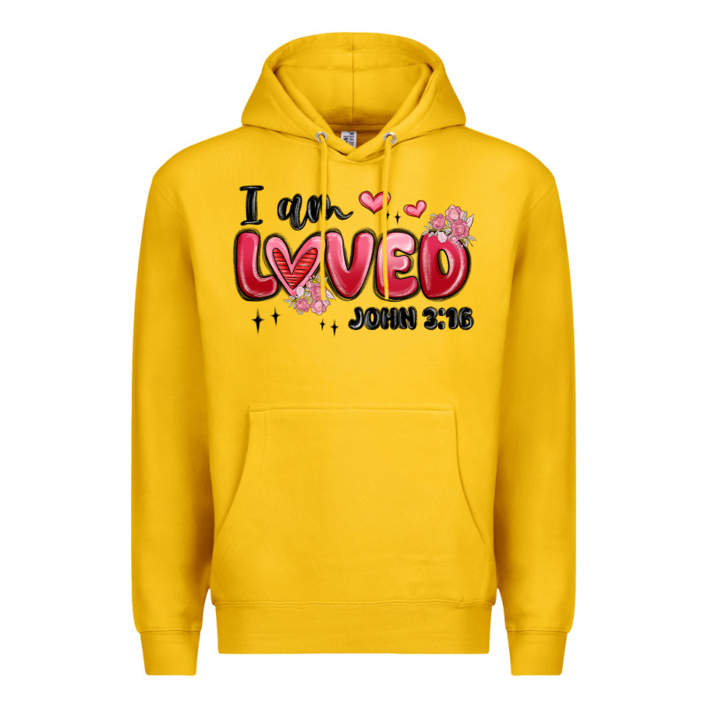 I Am Loved John 3 16 Premium Hoodie by MaliasSmallBusiness | Teevron