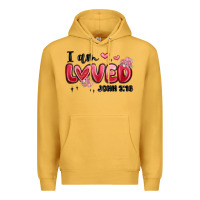 Mustard i am loved john 3 16 Premium Hoodie - MaliasSmallBusiness