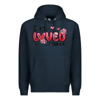 Navy i am loved john 3 16 Premium Hoodie - MaliasSmallBusiness