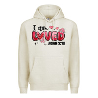 Oatmeal Heather i am loved john 3 16 Premium Hoodie - MaliasSmallBusiness