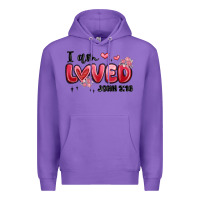 Purple i am loved john 3 16 Premium Hoodie - MaliasSmallBusiness