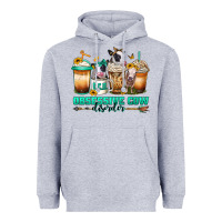 Heather Grey ocd obsessive cow disorder coffee cups Heavyweight Hoodie - Jasminsmagicworld