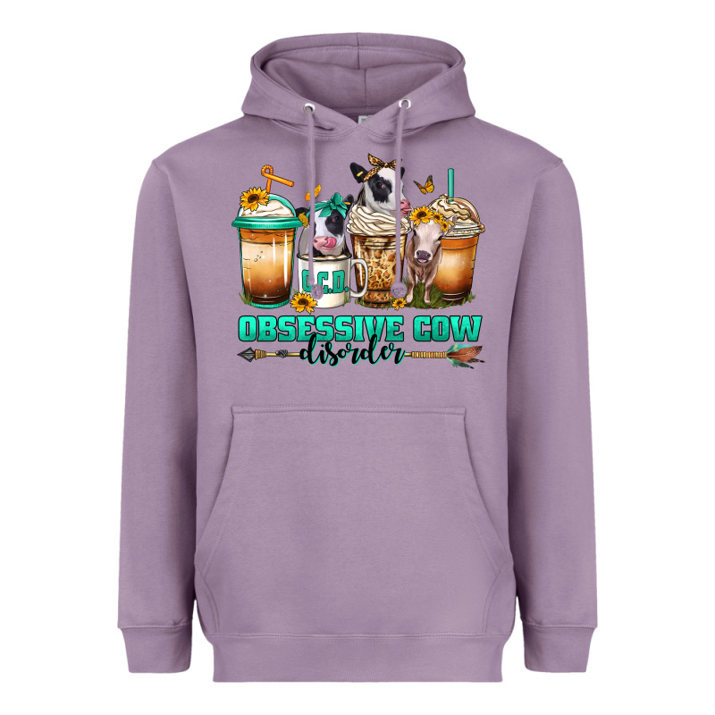 Ocd Obsessive Cow Disorder Coffee Cups Heavyweight Hoodie by Jasminsmagicworld | Teevron