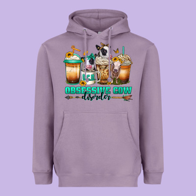 Ocd Obsessive Cow Disorder Coffee Cups Heavyweight Hoodie Designed By Jasminsmagicworld