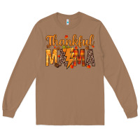 Toasted Coconut thankful mama Long Sleeve Tee - texasbilliewilder