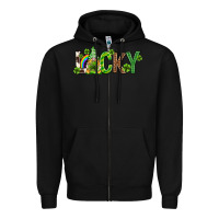 Black Love horseshoe St. Patrick's Day Zipper Hoodie - Neo Western