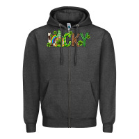 Charcoal Heather Love horseshoe St. Patrick's Day Zipper Hoodie - Neo Western