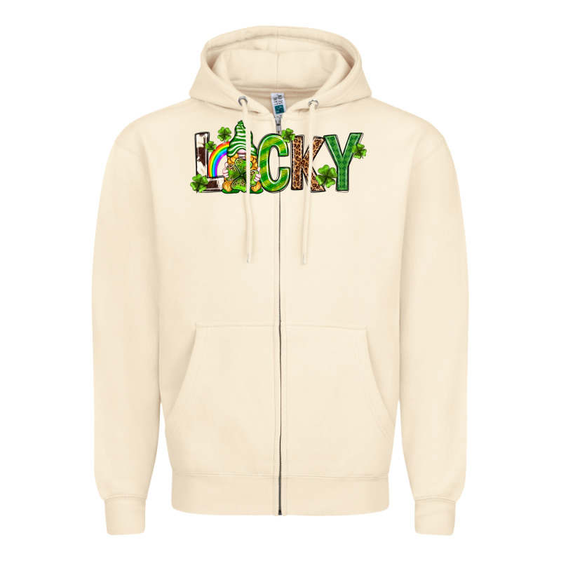Love Horseshoe St. Patrick's Day Zipper Hoodie by Neo Western | Teevron