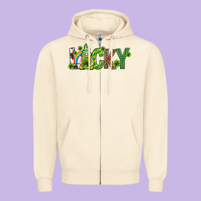 Love Horseshoe St. Patrick's Day Zipper Hoodie Designed By Neo Western