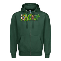 Sports Green Love horseshoe St. Patrick's Day Zipper Hoodie - Neo Western