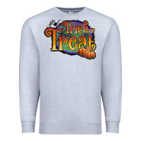 Heather Grey trick or treat black Premium Sweatshirt - JahusDesignShop