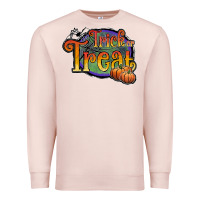 Pale Pink trick or treat black Premium Sweatshirt - JahusDesignShop