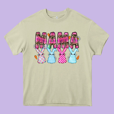 Easter Day Mamaa Heavy Core Tee Designed By Cowhidedigitalart