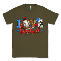 Army Green love baseball Classic Tee - Zillion Design Studio