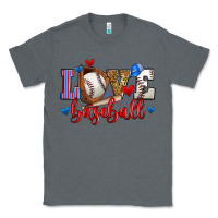 Charcoal Heather love baseball Classic Tee - Zillion Design Studio