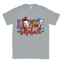 Heather Grey love baseball Classic Tee - Zillion Design Studio