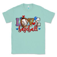 Seafoam love baseball Classic Tee - Zillion Design Studio
