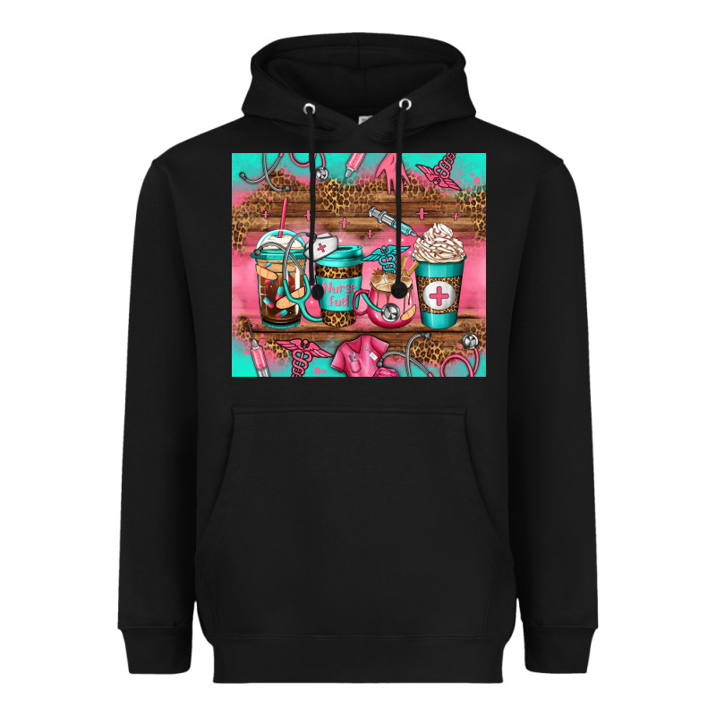 Nurse Fuel Coffee Cups Heavyweight Hoodie by Jasminsmagicworld | Teevron