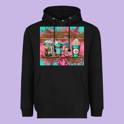 Nurse Fuel Coffee Cups Heavyweight Hoodie Designed By Jasminsmagicworld
