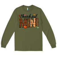 Army Green thankful mini Long Sleeve Tee - texasbilliewilder
