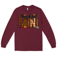 Burgundy thankful mini Long Sleeve Tee - texasbilliewilder
