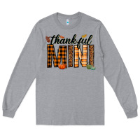 Heather Grey thankful mini Long Sleeve Tee - texasbilliewilder