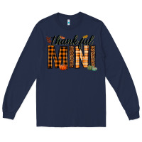 Navy thankful mini Long Sleeve Tee - texasbilliewilder