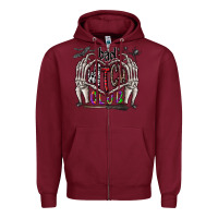Burgundy bad witch club Zipper Hoodie - CowhideDigitalArt
